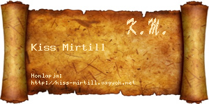 Kiss Mirtill névjegykártya